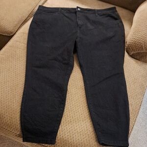 Evri Womens Black Straight Leg Jeans Size: 22W